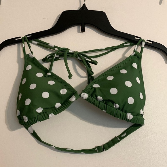 Cupshe- Green &White Polka Dot Thong Bikini - Picture 1 of 9
